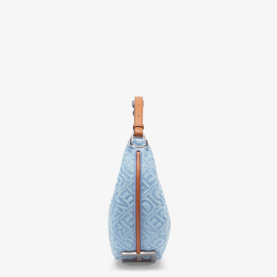 Fendigraphy Small Light Blue Denim Bag