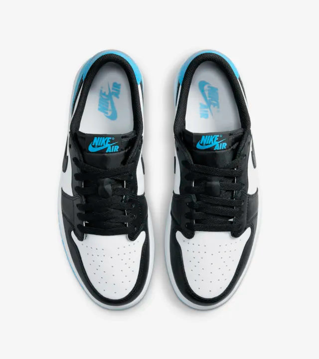 Air Jordan 1 Low Black and Dark Powder Blue