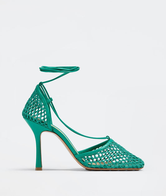 Web Stretch Sandal - Acid Turquoise