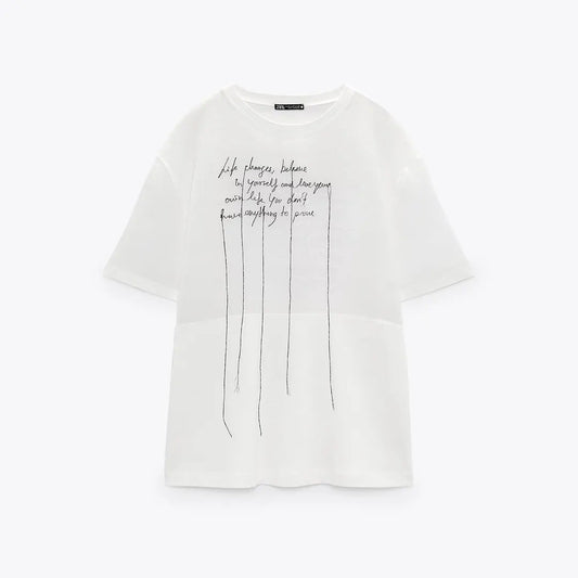 Organza Contrast T-Shirt