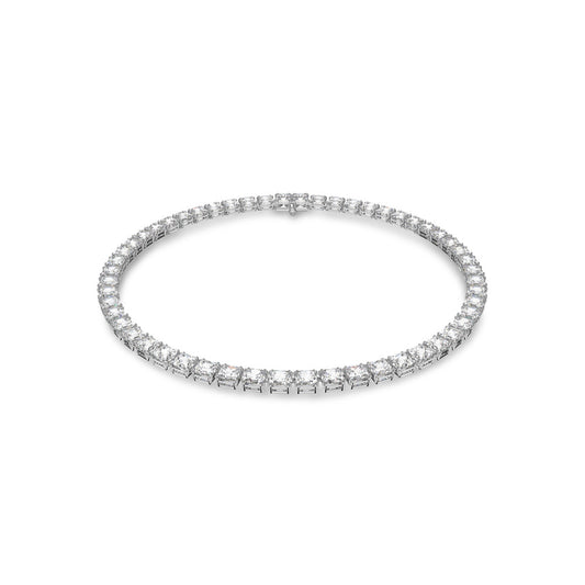 Collar Millenia, Talla cuadrada, Blanco, Baño de rodio