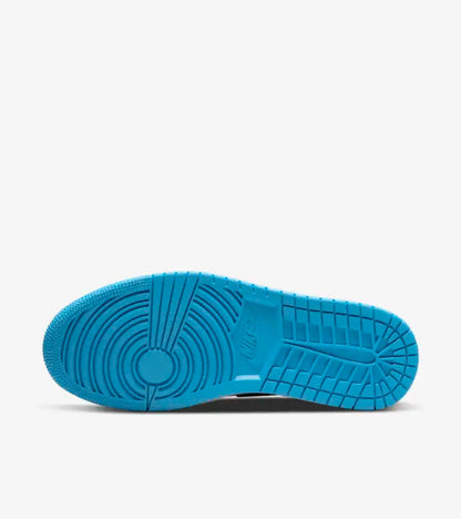 Air Jordan 1 Low Black and Dark Powder Blue