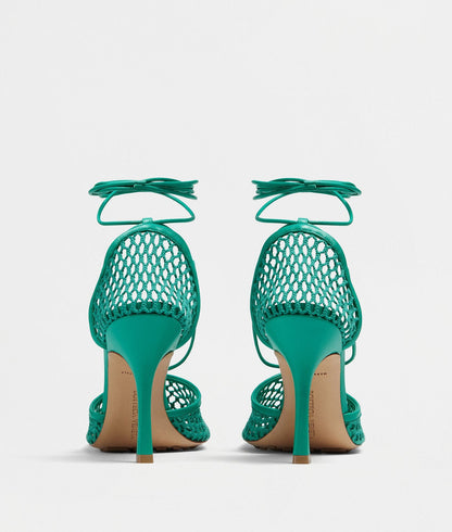 Web Stretch Sandal - Acid Turquoise