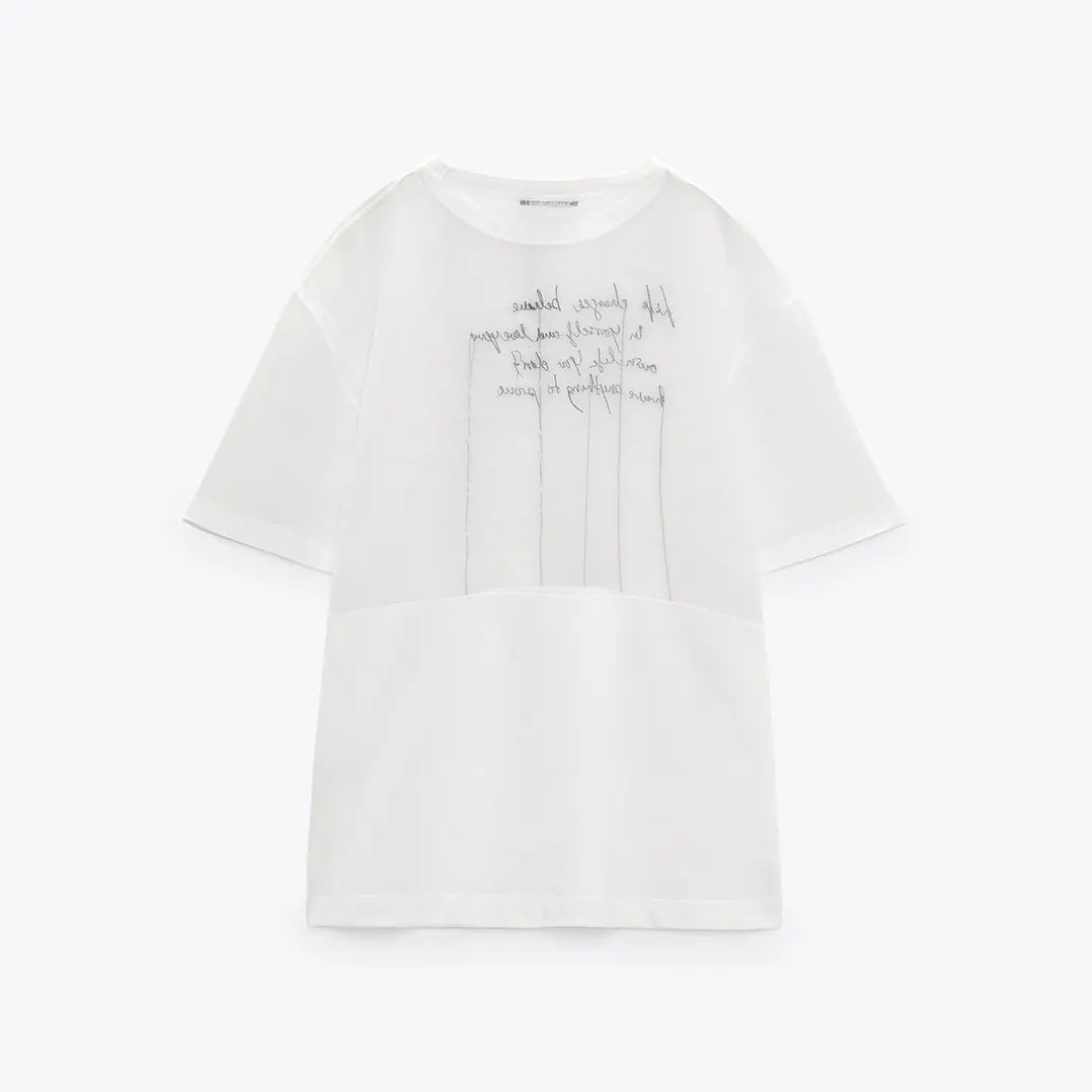 Organza Contrast T-Shirt