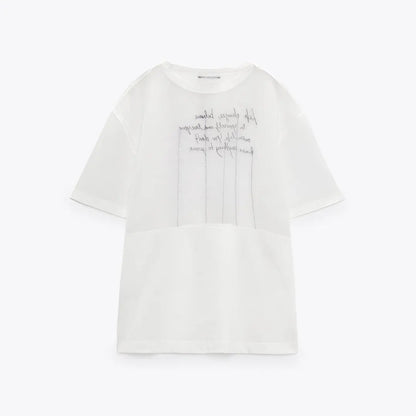 Organza Contrast T-Shirt