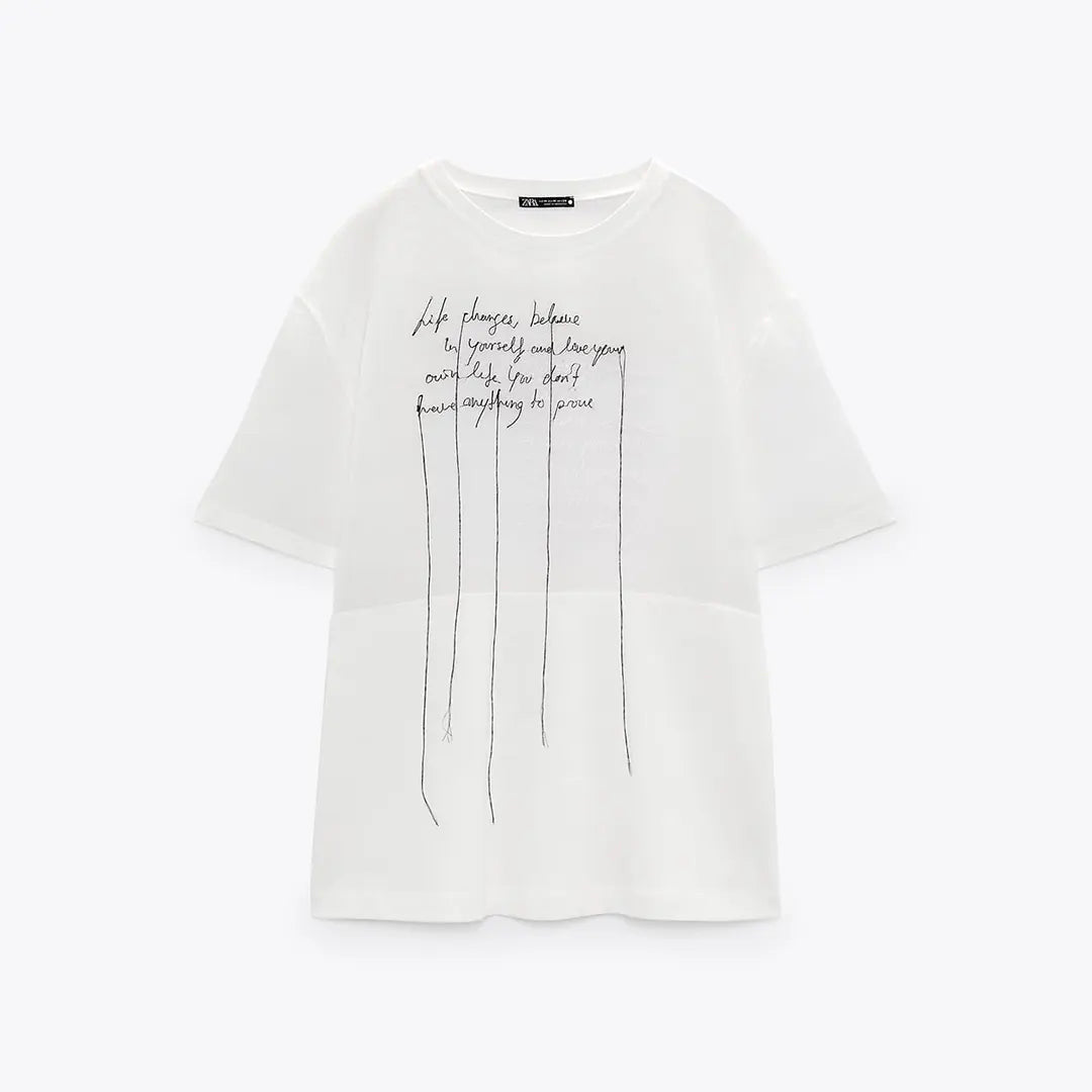 Organza Contrast T-Shirt