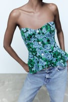 Top Volante Jacquard