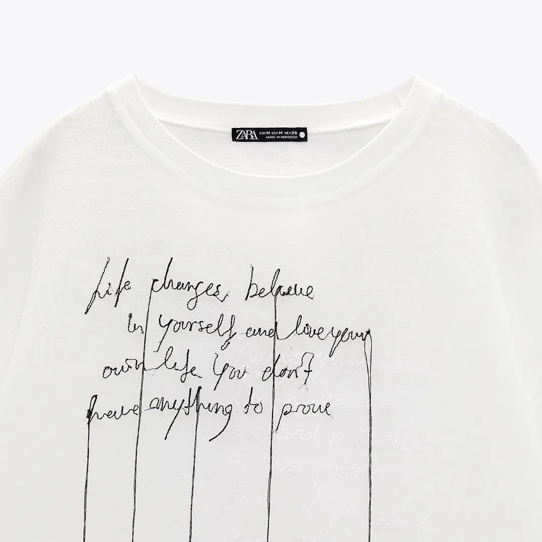 Organza Contrast T-Shirt