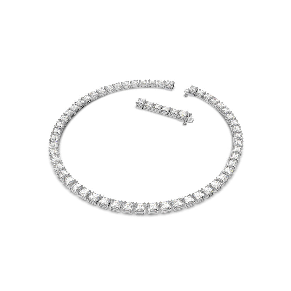 Collar Millenia, Talla cuadrada, Blanco, Baño de rodio