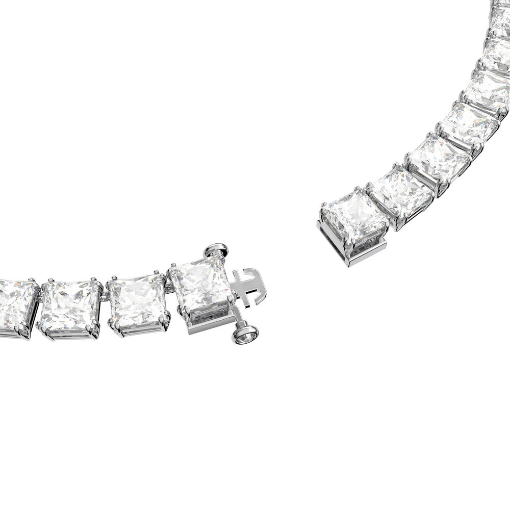 Collar Millenia, Talla cuadrada, Blanco, Baño de rodio